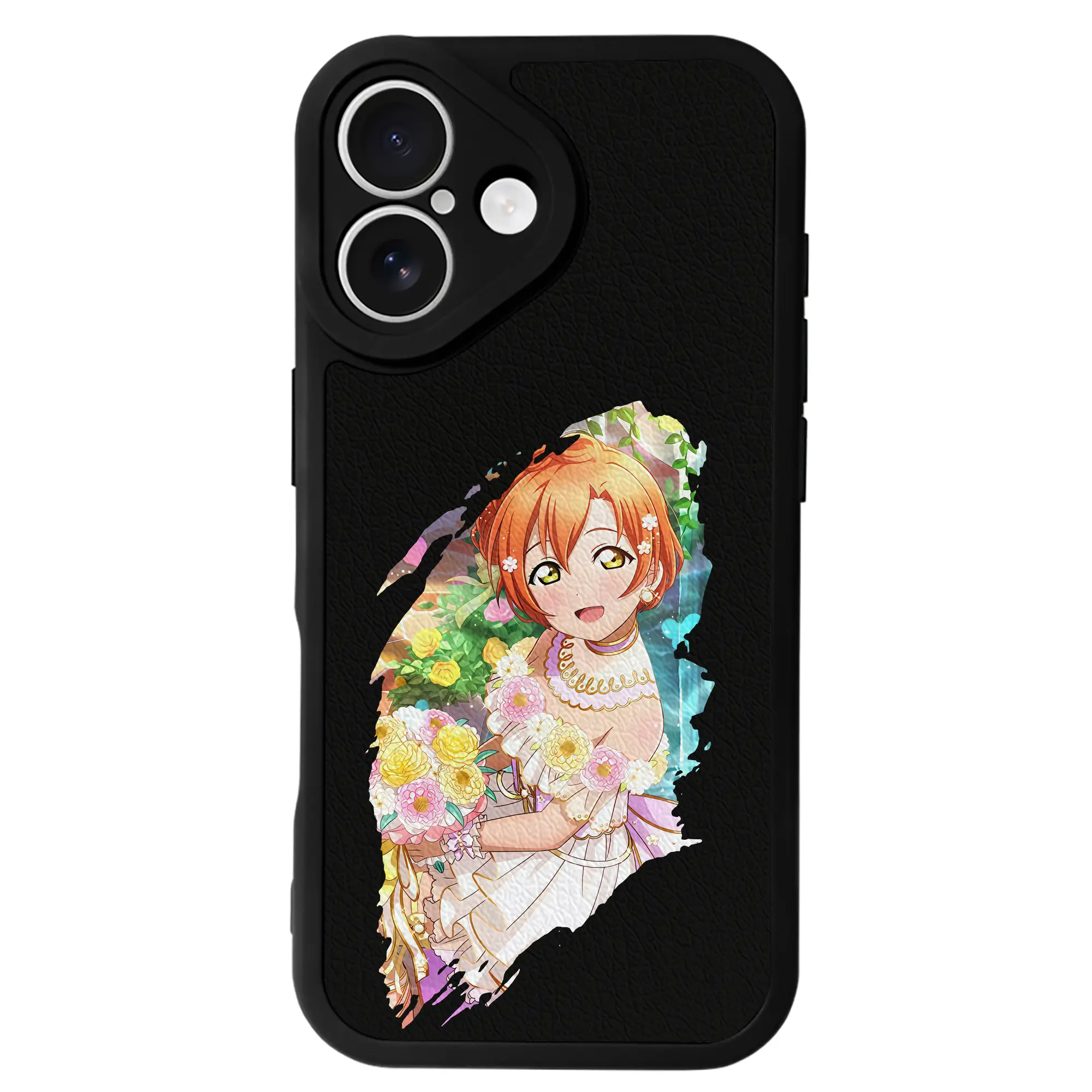 Love Live! グッズ,星空凛 - IPhone 16シリーズ対応 ・ シリコンスマホケース ・ レザー調 ・ 高精度フィット ・ 耐衝撃 ・ ワイヤレス充電対応 ・ 精密カット